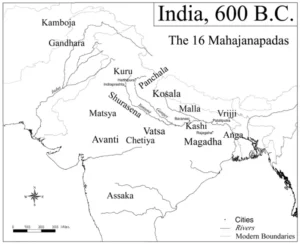 Mahajanapadas map | 16 Mahajanapadas History, Capital & Location